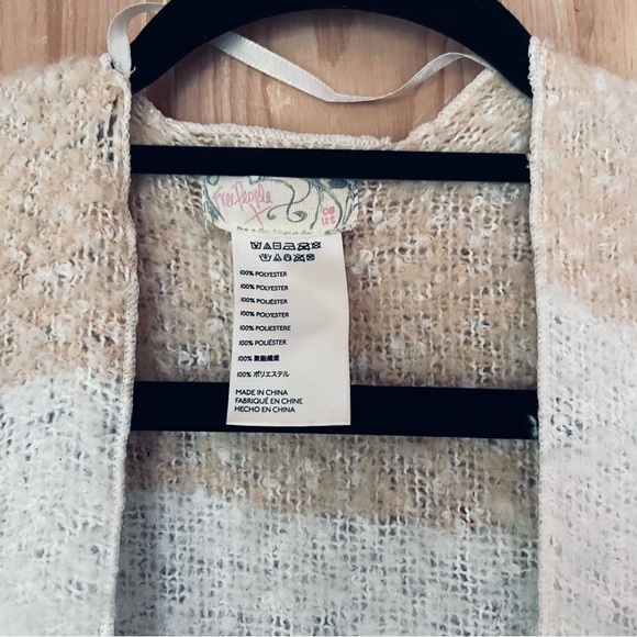 Free People Hampton Brushed Plaid Blanket Wrap One Size Pinkish/Tan - Picture 4 of 5